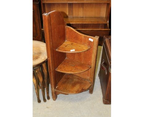 Oak 3 tier corner shelf