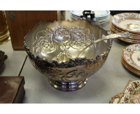 Plated punch bowl & ladle