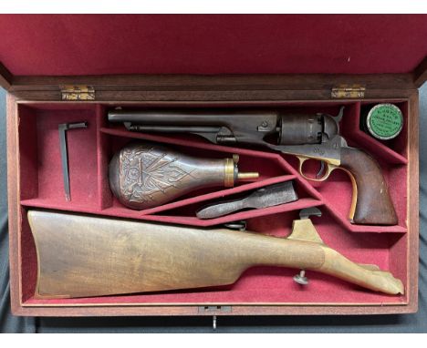 .44 cal Colt Army 1860 Pattern Percussion cap pistol. Serial number 114908. Matching serial numbers to frame, trigger guard, 