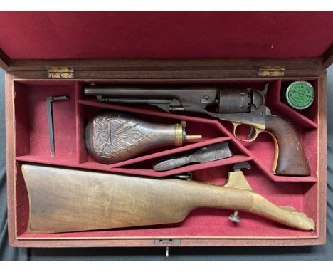 .44 cal Colt Army 1860 Pattern Percussion cap pistol. Serial number 114908. Matching serial numbers to frame, trigger guard, 