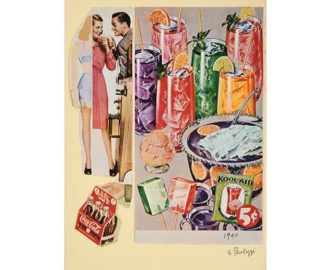 Sir Eduardo Paolozzi CBE, RA (1924-2005) Scottish ''BUNK- Refreshing and Delicious'' Signed, silkscreen of collage made 1947 