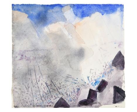 Norman Adams RA (1927-2005) ''Shadow and Bright Light - Atlantic from Scarp'' Initialled twice, inscribed and dated (19)77, w
