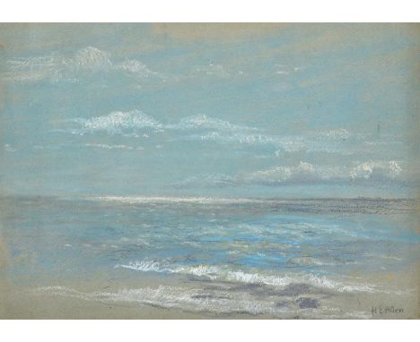Harry Epworth Allen RBA, PS (1894-1958) ''Seascape'' Signed, pastel, together with a further nocturne landscape, 25cm by 34cm