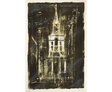 John Egerton Christmas Piper CH (1903-1992) ''Christ Church, Spitalfields, London'' Signed and numbered 53/70, lithograph, 19