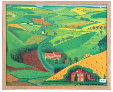 After David Hockney OM, CH, RA (b.1937) ''The Road Across the Wolds'' Signed, lithographic poster, together with a further si