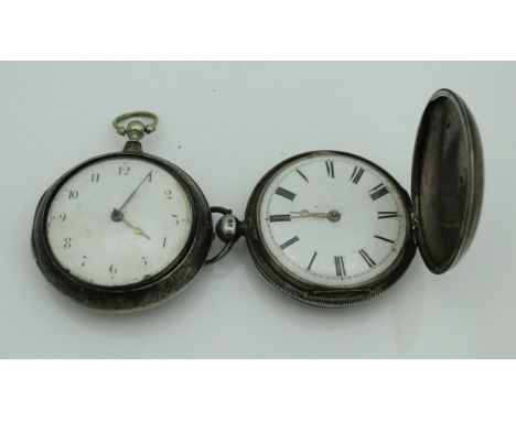 A George III silver pear cased pocket watch, the white enamel dial set with Arabic numerals, the movement inscribed "Jas Will