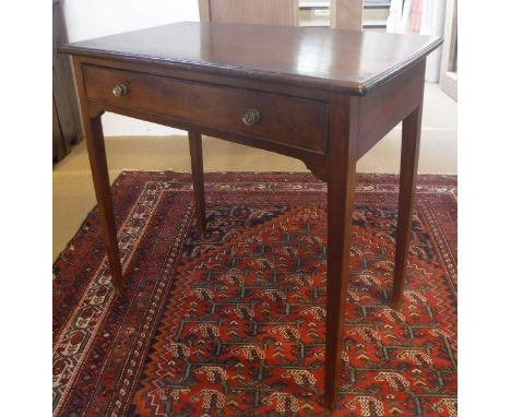 An early 19th Century mahogany single drawer side table CONDITION REPORTS 76cm (l) x 43cm (d) x 71cm (h)