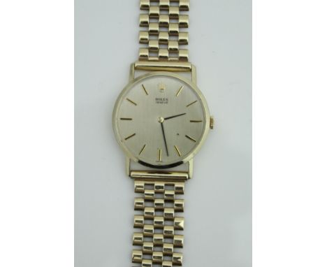 A late 20th Century Rolex watch, the movement stamped "Rolex Geneva" to the face with numeral markers and the movement stampe