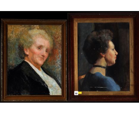 Julia Dorothy Barnby
"Painting of a head from life"; and a similar female portrait study
one signed and inscribed on a Royal 