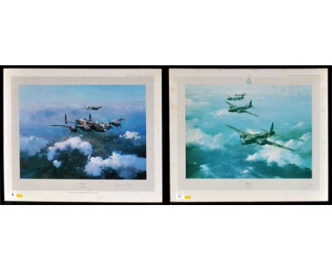 After Robert Taylor
"Lancaster" and "Wellington Bomber"
first edition colour photolithographs, signed by Leonard Cheshire and