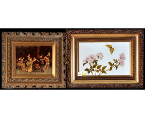 After F*** Vinca
A 17th Century Florentine interior scene
chrystoleum
19.5 x 25cms; 7 3/4 x 9 3/4in;
together with a hand-pai