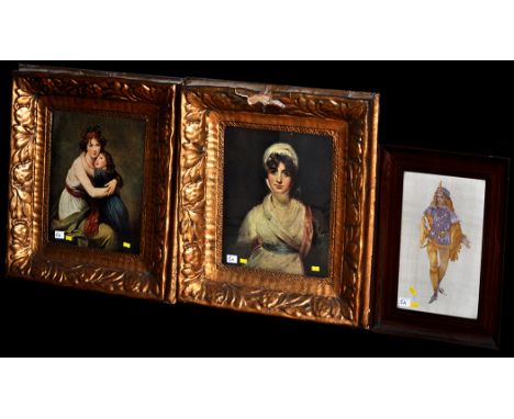 After Sir Thomas Lawrence and Alphons Le Brun
"Portrait of Mrs. Siddons" and "Madame Le Brun and daughter"
colour reproductio