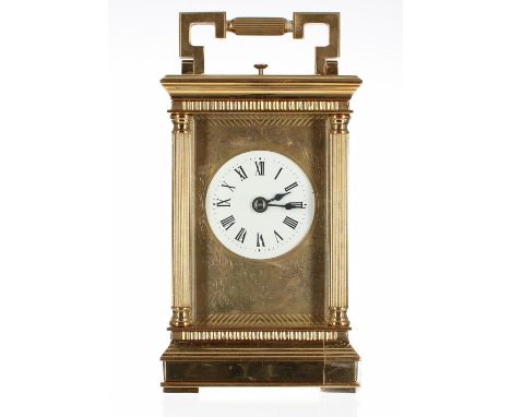 Charles Frodsham repeater carriage clock striking on a bell, the movement with eleven jewels, no. 00131, the 2.25" white dial