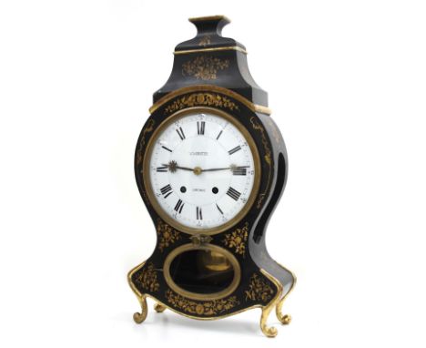 Swiss Louis XVI Neuchateloise bracket clock with bracket, the 9.75" enamel dial signed W. Webster, London (Retailer), the squ