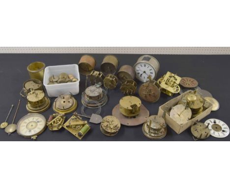 Large quantity&nbsp;of mainly old French eight day and thirty hour mantel clock&nbsp;movements in need of restoration&nbsp; 