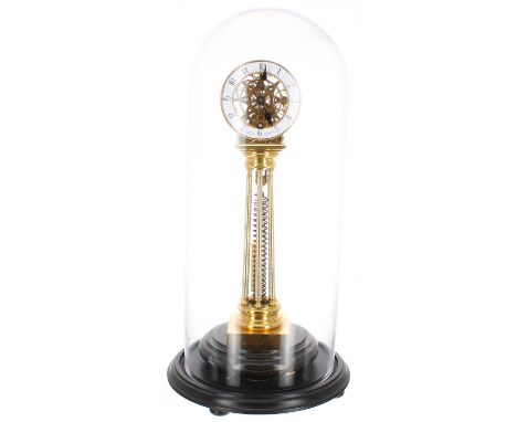 Good contemporary ormolu and black marble pillar mantel clock, the 4? white chapter ring signed Wm Smith, Musselburgh, Maker 
