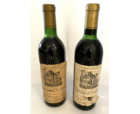 Four bottles of red Bordeaux wine; 2 x Chateau de Goelane 1970, Chateau du Breuil 1978 and Chateau Haut Brisson 1979. (4).