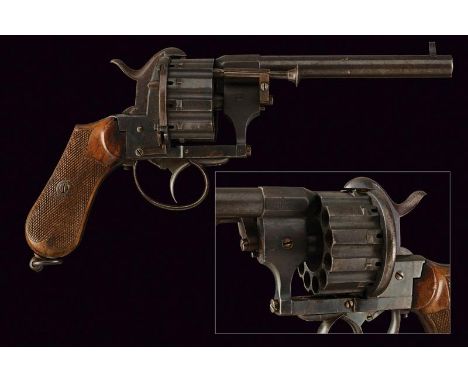 dating: Third quarter of the 19th Century provenance: Belgium, Cylindrical, rifled, 9 mm cal. barrel, with fore-sight, with f