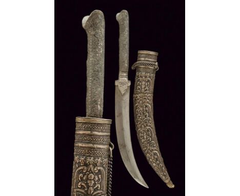 dating: 19th Century provenance: Turkey, Curved, double-edged blade, ribbed in the center, with a mark on one side, held by a