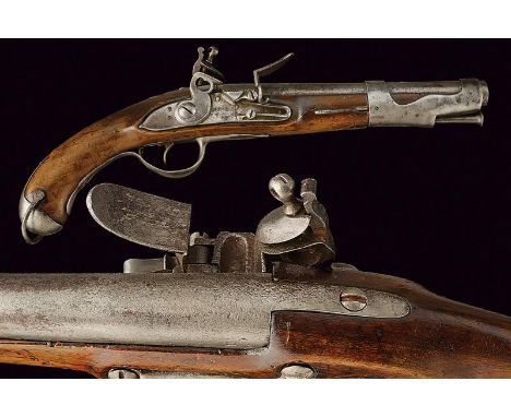 dating: Second half of the 18th Century provenance: France, Round, smooth-bore, 18 mm cal. barrel, with remains of stamps. Lo