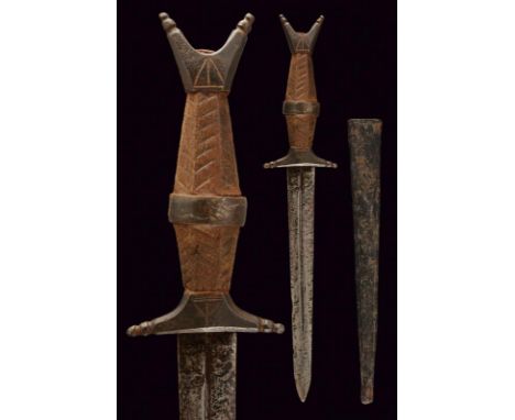 dating: 19th Century provenance: Europe, Straight, double-edged blade, of lenticular section, with thin central fuller. Iron 
