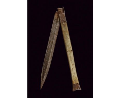 dating: late 18th Century provenance: Italy, Straight, single-edged, flat blade. Iron ring-nut and mounts, with outlines. Lig