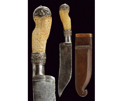 dating: 19th Century provenance: Ceylon, Straight, single-edged blade with recessed tip and slightly hollowed on the back. Sl