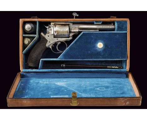 dating: about 1880 provenance: London, Octagonal, rifled, 11 mm cal. barrel, with fore-sight; six-shot cylinder marked 'No. 1