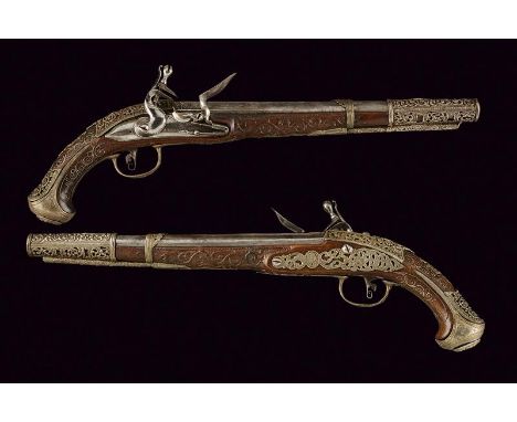 dating: First half of the 19th Century provenance: Turkey, Smooth-bore, round, 16 mm cal. barrel, with square base, decorated