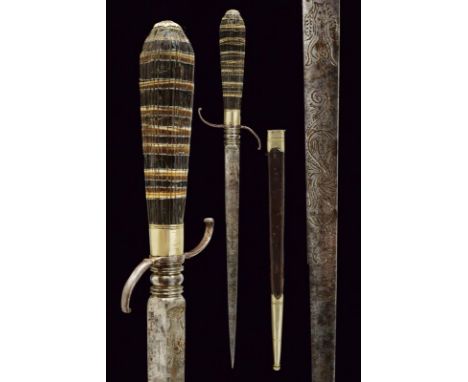 dating: First half of the 19th Century provenance: Italy, Massive knife blade of square section, with slightly hollow facets,