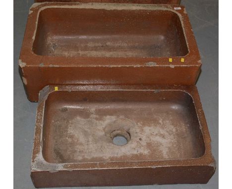 Sink shaped planter, of rectangular form, maker J. Jameson &amp; Son Ltd, Corbridge-on-Tyne, 79cms wide, along with a smaller