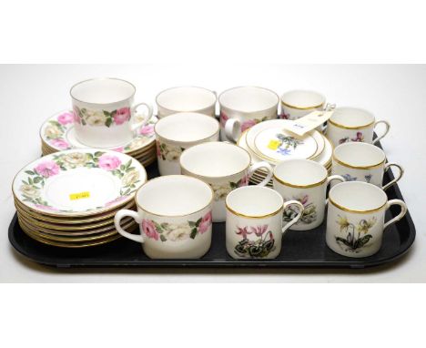 Royal Worcester fine bone china coffee cans, various.