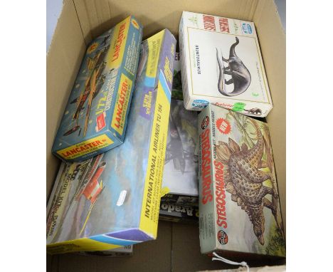 Plastic model constructors kits, various, including Airfix Avro Lancaster B1 nos. 5 series, a Playfix kit International Airli