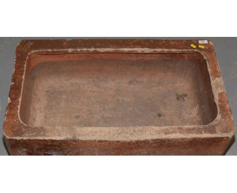 Sink shaped planter, of rectangular form, maker J Jameson &amp; Son Corbridge-on-Tyne, 77.5cms wide.