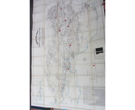 COALFIELD MAP   -  Gordon's Map of the South Wales Coalfield:  shewing collieries, works, owners, railways, kinds of coal, et