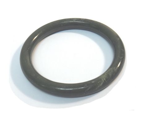 A spinach jade circular slave bangle.