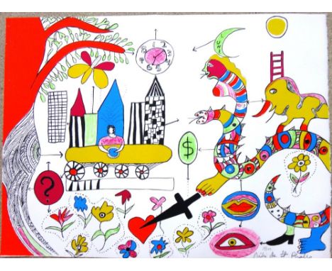 Niki de Saint Phalle (1930-2002), La Rêve, colour lithograph, signed and numbered 19/300, unframed, 49cm x 65cm.
