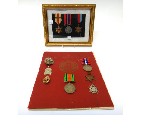 The Second World War medals as awarded to John Harold Knight, who served as a private with The Hampshire Regiment and was kil