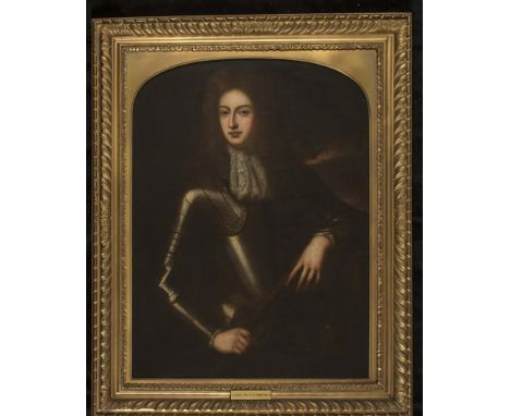 CIRCLE OF GODFREY KNELLER (1646-1723), Portrait of James Fitzjames, First Duke of Berwick, oil on canvas, unsigned, label for