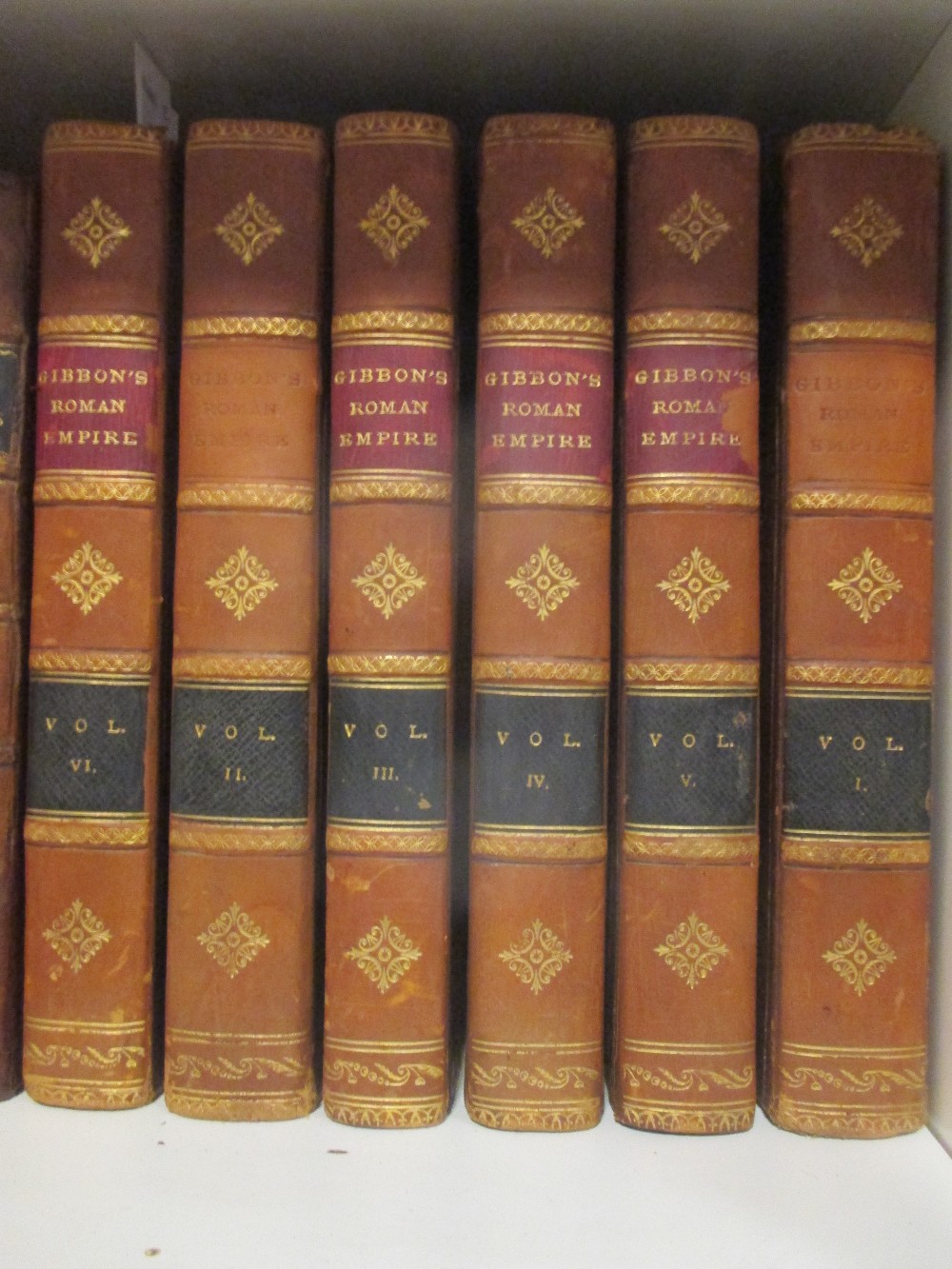 Literature, leather bound. Gibbon's Roman Empire, 12 vols, new edition ...