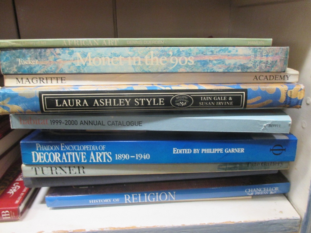 A quantity of Art reference books including Interior design and general