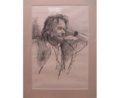 Louise Riley-Smith (British, 20th Century), Portrait of Neil Warmsley, head and shoulders, signed lower right "Louise Riley-S