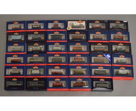 OO gauge. 35 x Bachmann rolling stock, includes Warley MRC model. E and boxed.