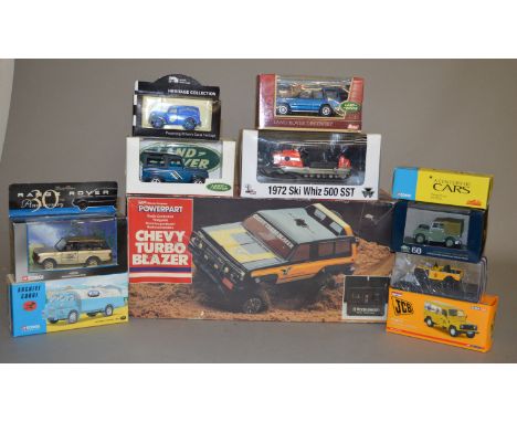 Ten boxed diecast models by Corgi, Oxford etc together with a boxed, radio controlled  MF Powerpart Chevy Turbo Blazer model.