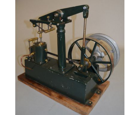Large well built and impressive precision model of a "Nodding Donkey" Pump-jack steam engine mounted on a 30cm x 51cm base.