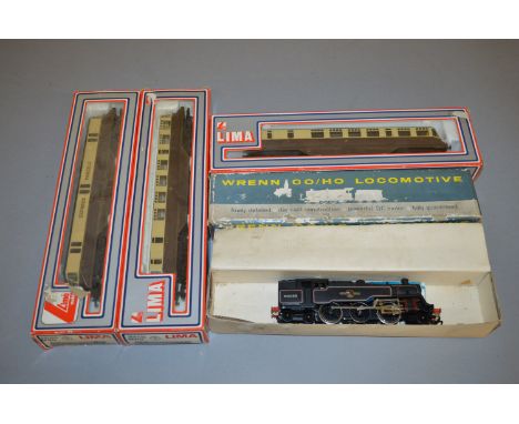 OO gauge. Four locomotives: Wrenn 2-6-4T BR black '80033'; two Lima 205132; Lima 205143. F-G in F-G boxes. (4)