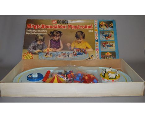 A boxed Corgi Toys 853 Magic Roundabout Playground set. The set appears overall G/G+, though untested and unchecked for compl