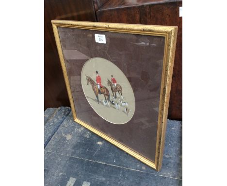 A MISCELLANEOUS QUANTITY OF PICTURES AND PRINTS including a hunting scene, watercolour 
