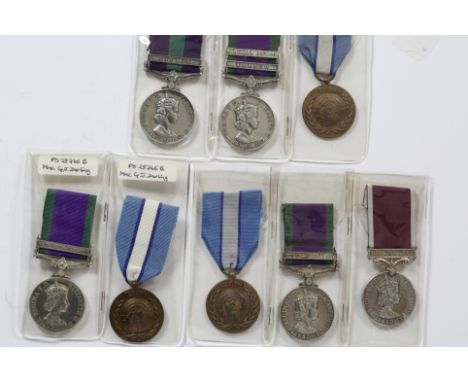 A GROUP OF THREE MEDALS awarded to 23674639 D.M.R. Farmer REME consisting of a General Service medal with Northern Ireland ba