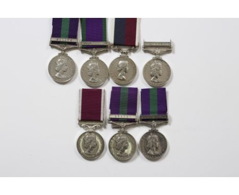 TWO MEDALS awarded to Sgt. R.A. Booth 22334469 consisting of a General Service medal with Near East bar and a regular army Lo